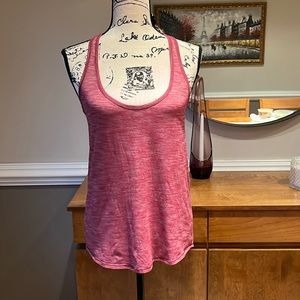 Lululemon racer back tank top. Size 6. Gently worn.  Burgundy colored.